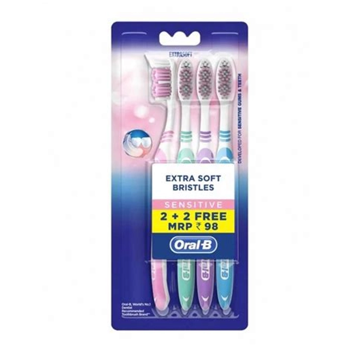 Oral B Sensitive Buy 4 Extra Soft Brush