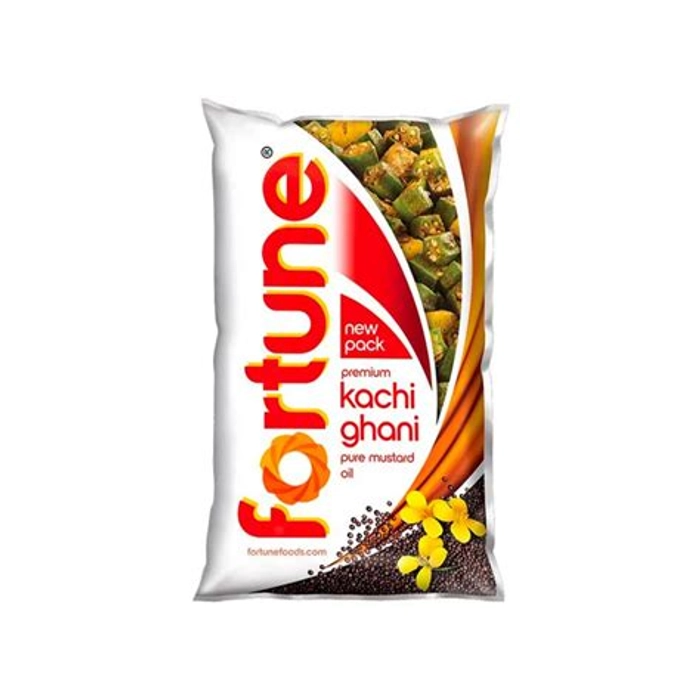 Fortune Kachi Ghani Mustered Oil Pouch 1lt