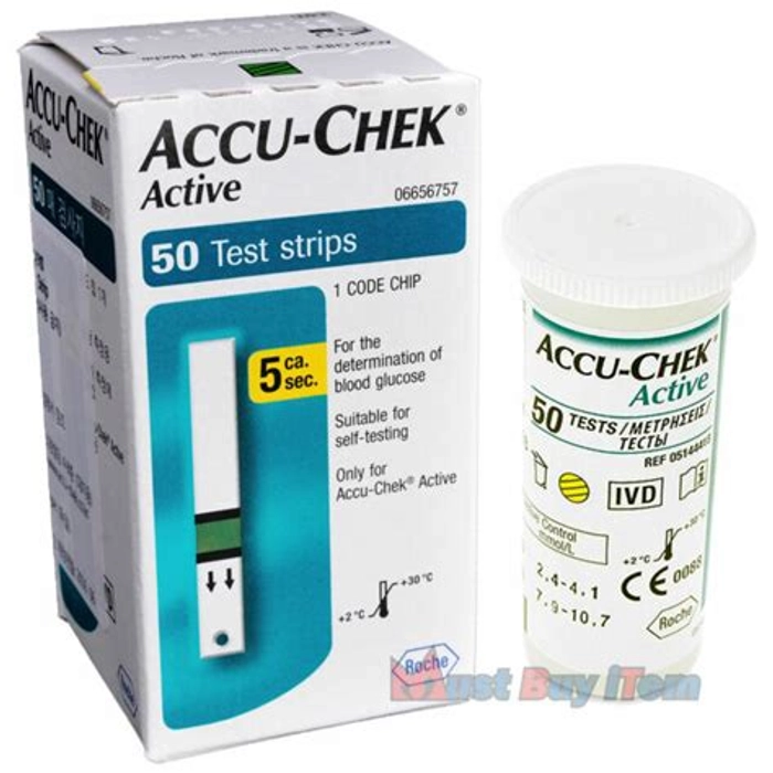 Accu-Chek Active 50 Test Strips + 2 Packs Of Softclix Lancet 25