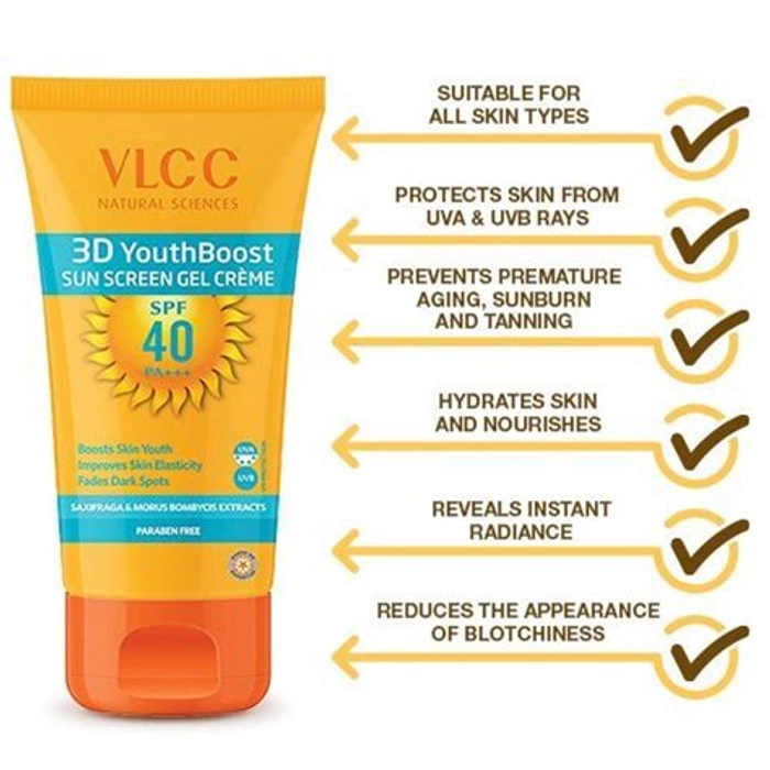 VLCC 3D Youth Boost SPF 40 Sunscreen Gel