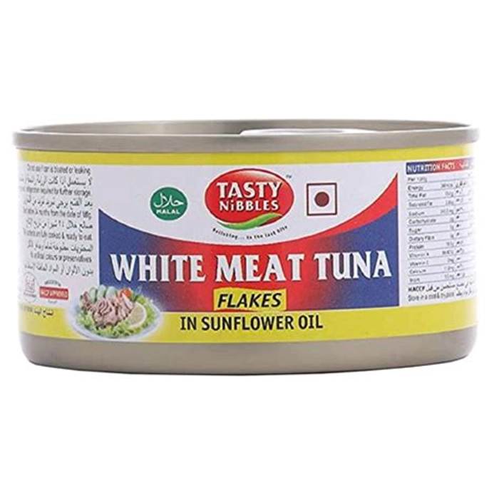 TN WHITE MEAT TUNA FLAKES IN SUNFLOWER OIL 185G