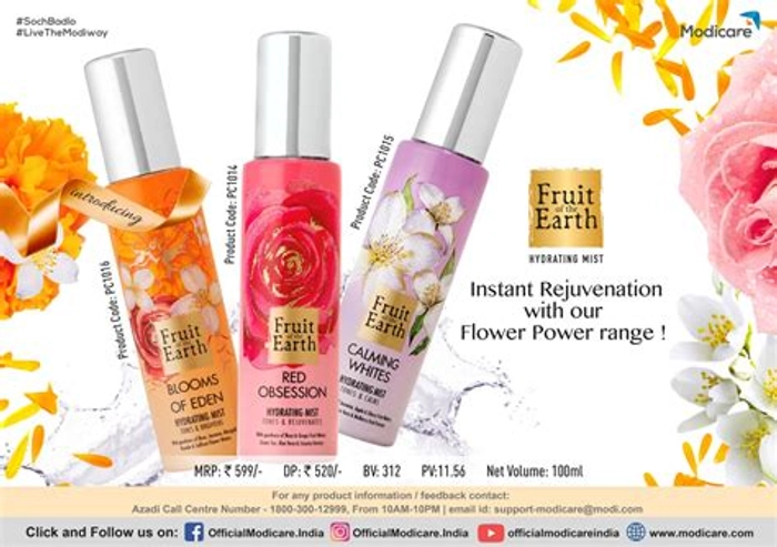 Fruit Of the earth Red Obsession Hydra Nourish Skin Care Range, Rose Range  Modicare