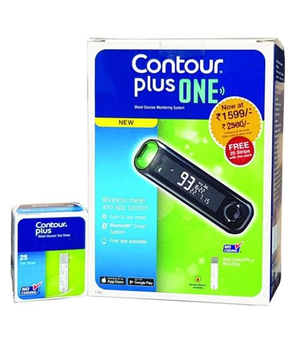 Buy Bayer Contour Plus One Blood Glucose Monitoring System, 1 pc Online at  Best Prices