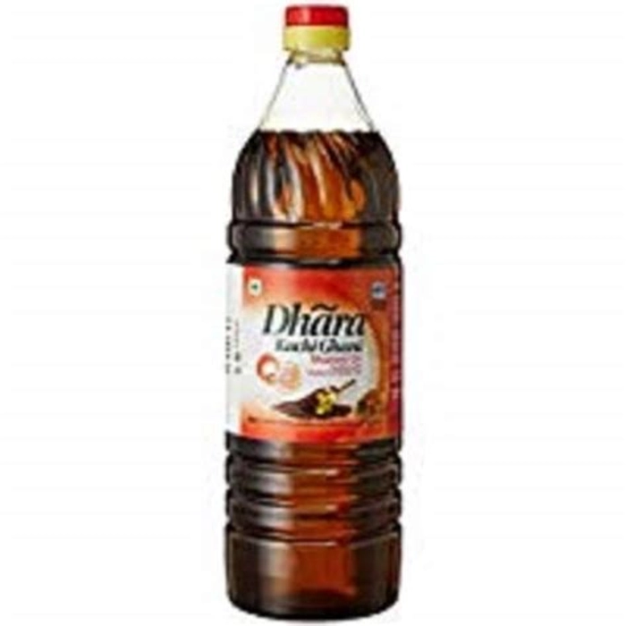 Dhara Kachhi Ghani Mustered Oil Plastic Bottle 1lts