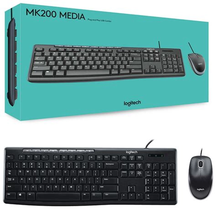 Logitech MK200 Wired Keyboard & Mouse Combo