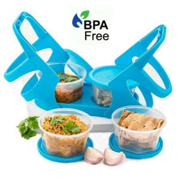 Lunch Box with Attractive Stand - 4 pcs (200 ml Each Container)