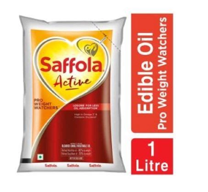 Saffola Active Bleanded Oil Pouch 1ltr