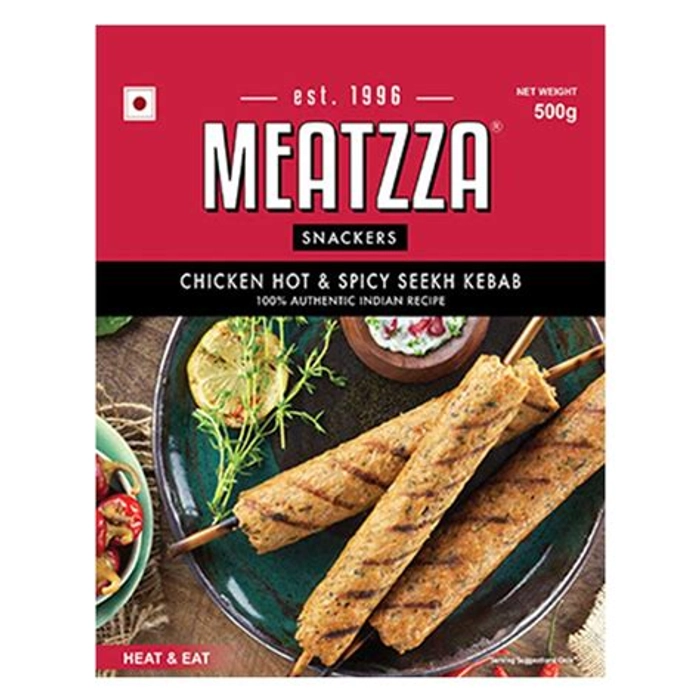 MEATZAA CHICKEN SEEKH KEBAB HOT N SPICY 500G