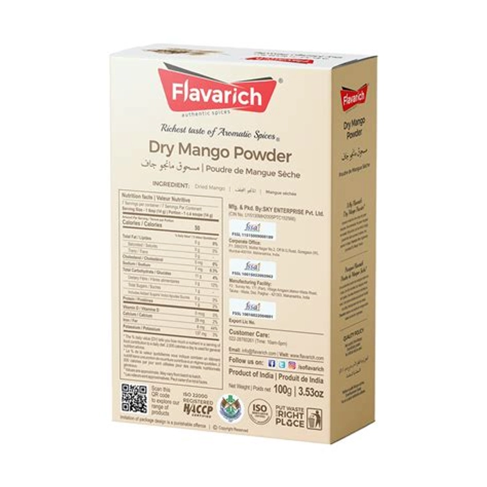 flavarich dry mango powder 100 gm ( amchur powder )