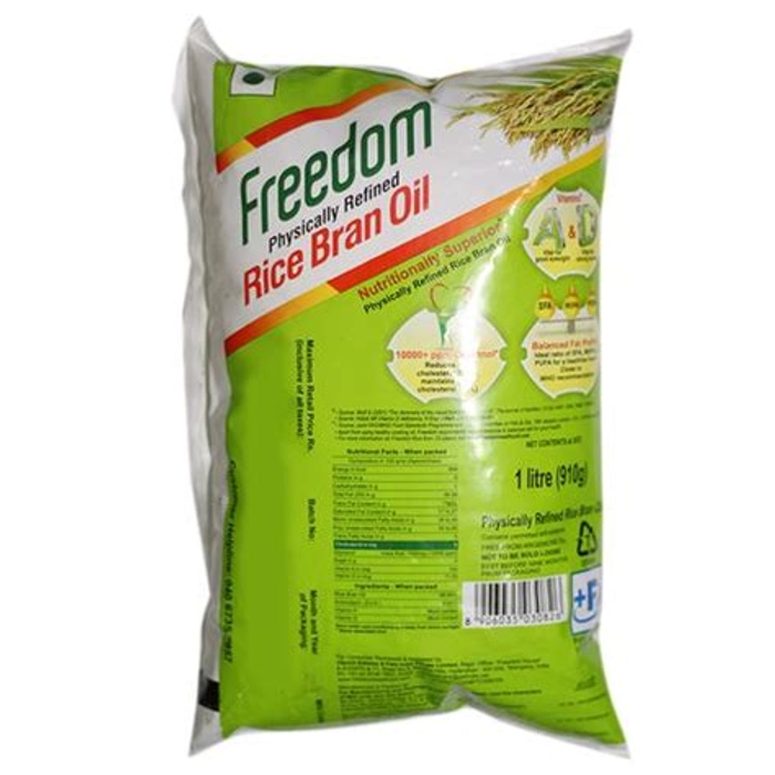 Buy Freedom Rice Bran Oil Physically Refined 1 Ltr Online at the