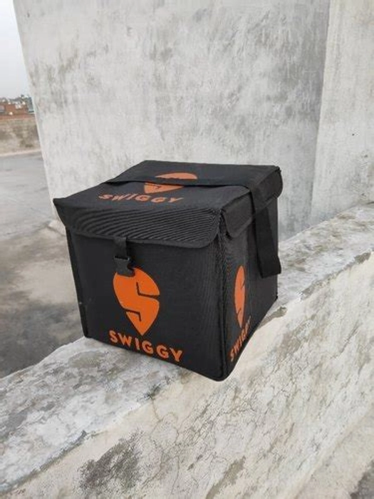 Swiggy Food Delivery Bags, Feature : Recyclable, Moisture Proof,  Disposable, Biodegradable, Pattern : Printed at Rs 480 / Piece in Hyderabad