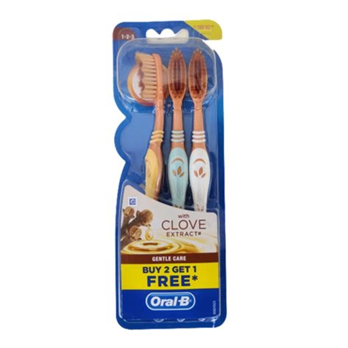 Oral B Gentel Care With Clove Buy 2 Get 1 Soft Brush