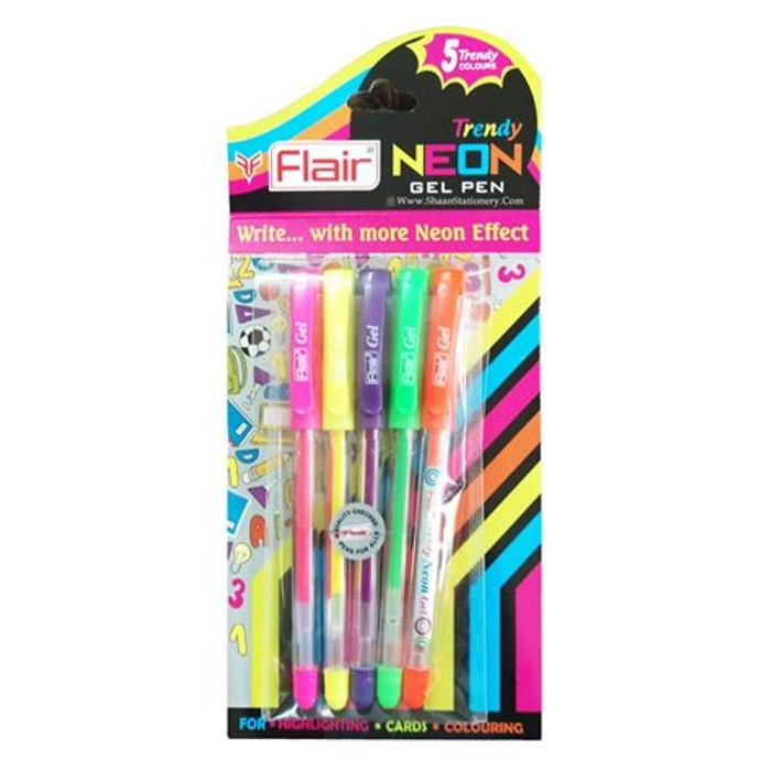 Flair Neon Gel Pen Set