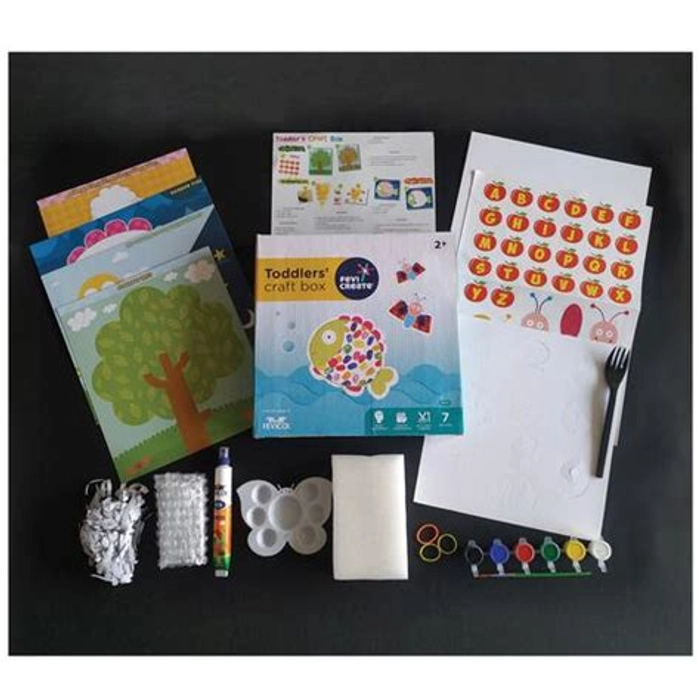 Fevicreate Toddler's Craft Box - 7 Fun Learning Activities for Ages 2+