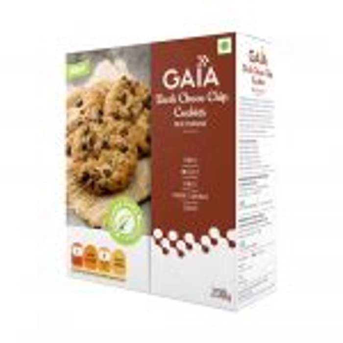 Gaia Dark Choco Chip Cookies 200Gm