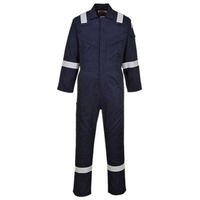FR21 - Flame Resistant Super Light Weight Anti-Static Coverall 210g - Colour - Navy Blue, Size - Large