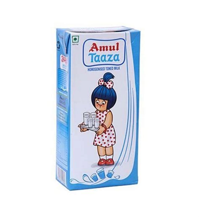 AMUL TAAZA HOMOGENISED DOUBLE TONED MILK 1 L