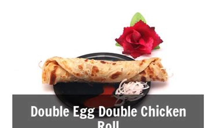 double egg double chicken roll