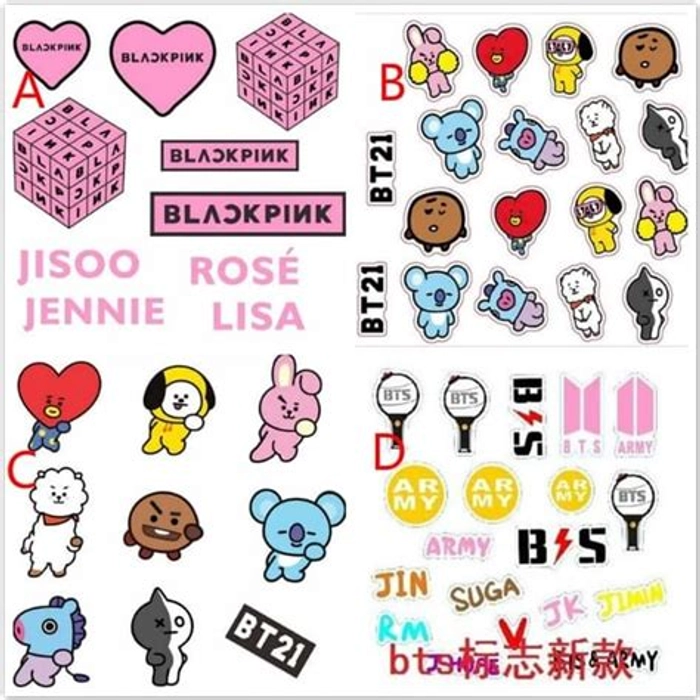 Buy BTS and BLACKPINK stickers online from Bangbangtan store