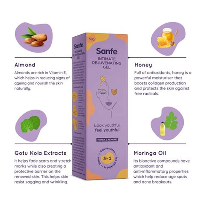 Sanfe Intimate Rejuvenating Gel With Honey And Almond- 50g