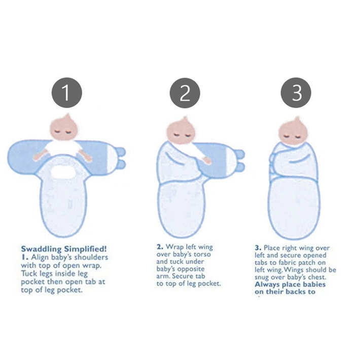 Instant Baby Swaddle Pod Soft Adjustable Swaddling Infant Baby Cotton Wrap Blanket Kain Bedung Bayi SW