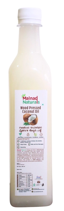 Coconut Oil (100% Natural, Wood Pressed, Cold Pressed)