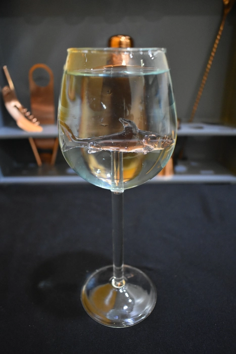 Something Fishy Wine glass