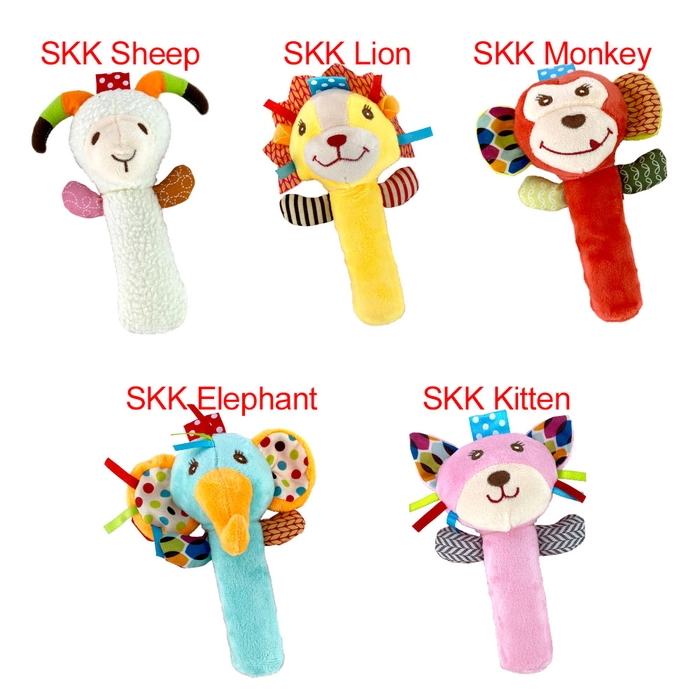 SKK Baby Squeeze Toy Baby Hand Grip Motoring Skill Beeper Soft Plush Toy Activity