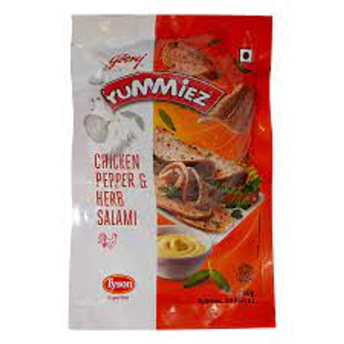 YUMMIEZ NEW PEPPER & HERB SALAMI 250GM