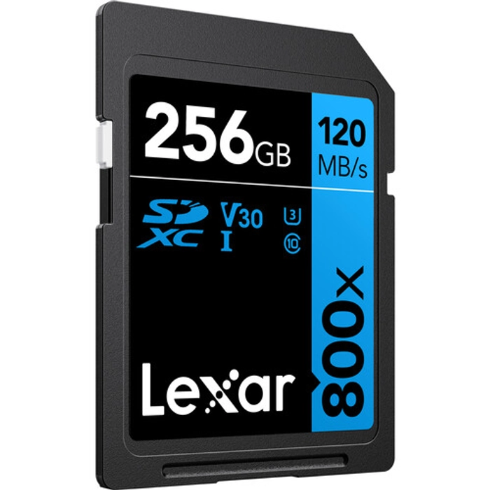 Lexar Professional 800x SDXC™ UHS-I, U3, V30, up to RW M120/ 45MB/s, 32GB/64GB/128GB/256GB