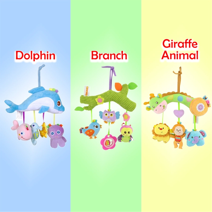 Stroller Hanging Toy Bed Baby Cot Playpens Rattle Soft Squeaker Hanging Plush Toys Happy Monkey Tororo