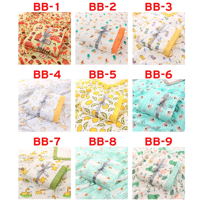 New Born Baby Muslin Blanket Big 6 layer Breathable 100% Cotton Wrap Gauze Selimut Bayi Besar 110x110cm BB