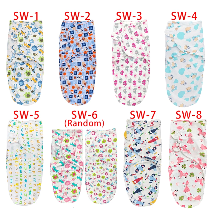 Instant Baby Swaddle Pod Soft Adjustable Swaddling Infant Baby Cotton Wrap Blanket Kain Bedung Bayi SW