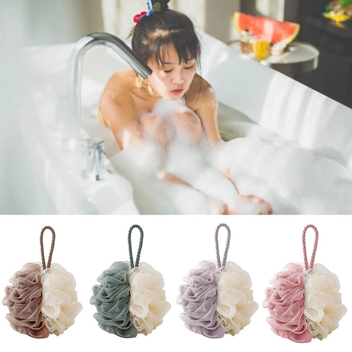 Bath Ball Loofah High Density For Washing Body Skin Cleaner Foaming Sponge Exfoliating Bathroom Soft Shower Mesh Scrubber Bubble Cleaning