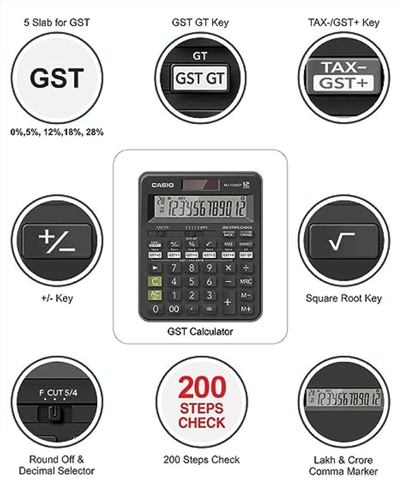 Buy Casio MJ-120GST GST Calculator / CALCULATOR | Black