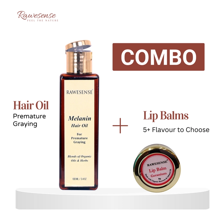100ml Rawesense Melanin Hair Oil + Rawesnese  Lip Balm