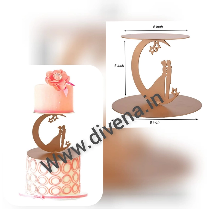 Couple Design Spacer Tier Display Wedding Metal Cake Stand Cake Decoration