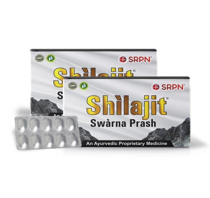 SRPN Shilajit Swarna Prash Tablets For Multiple Health Benifits Pack Of 10 Tab