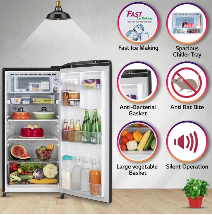 LG Single Door Refrigerator (190L)3 Star