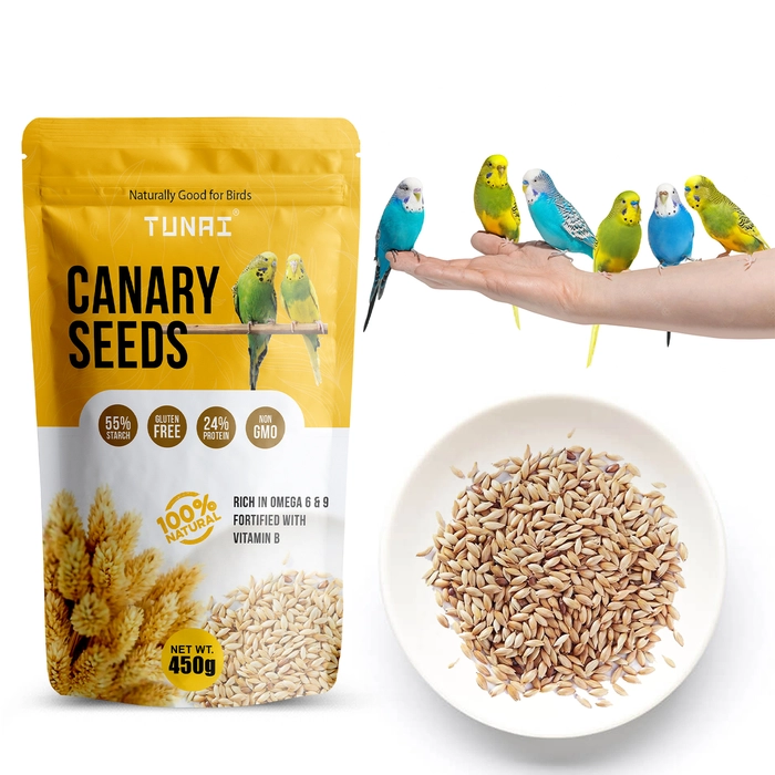 Tunai Canary Bird Seeds | 450g | Perfect Bird Food For Canaries, Finches, Budgies, Parakeets, Parrotlets, Conures, Eclectus, Senegals, Caique, Parrots, Cockatiels, Small Conures, Quaker Parrots, Rich