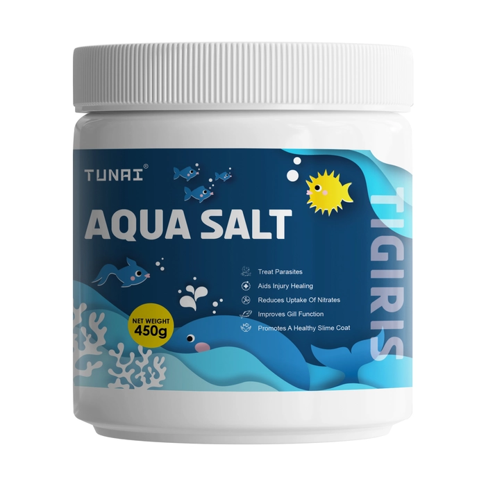 Tunai Aquarium Salt for Fish Tank, Assist in Injury Healing, Improves Gill Function | Fine Particles, 450g