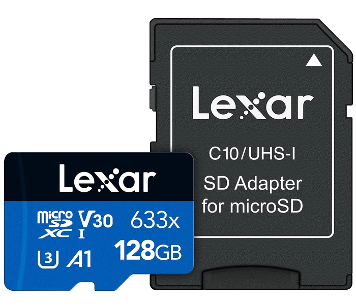 Lexar 633x microSDHC/microSDXC UHS-I w/ adapter, R up to 100MB/s, 32GB/64GB/128GB/256GB