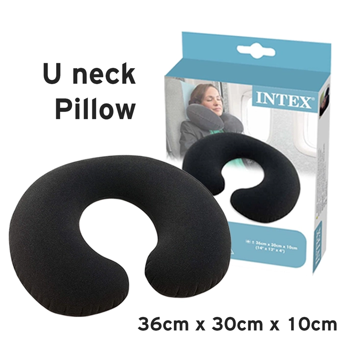 INTEX 68672 / 68675 Inflatable Travel Pillow / U Shape Pillow Camping Sleeping Air Pillow Bantal