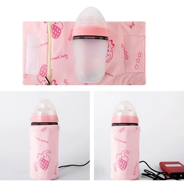 USB Bottle Heater Milk Water Warmer Baby Travel Insulated Bag Infant Feeding Bottle Maternity Hot Pack