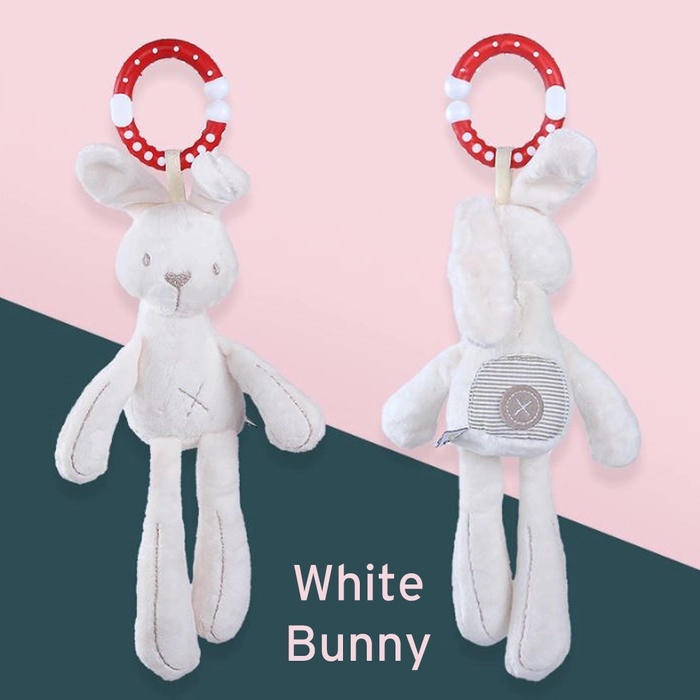 Soft Plush Toy Baby Rattles Rabbit Bear Bunny Playmat Clip On Chime for Baby Stroller Rattle Toys MamiBeby