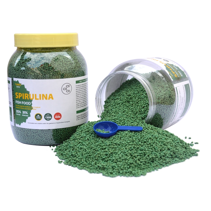 Tunai 31% Spirulina Fortified Optimum Choice Fish Food For Gold Fish, Angelfish, Molly, Tetra, Dwarf Gourami, Sword Tails, Catfish, Firemouth, Rasbora, Small Parrot Fish, Betta, Small Koi, Redtail Sha