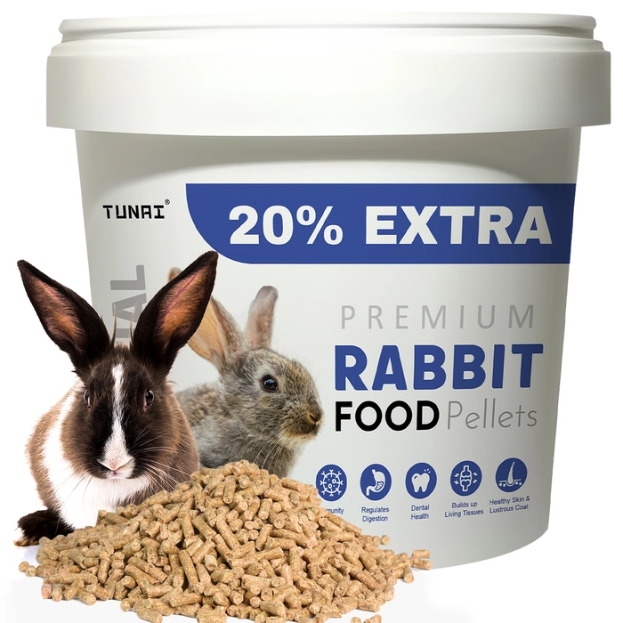 Tunai Rabbit Food with All Essential nutrients Premium pellets for Rabbit, Adult and Small Rabbit, 500g Plus 20% Extra