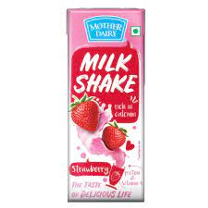 MOTHER DAIRY TETRA PACK STRWBRY M SHAKE 200ML