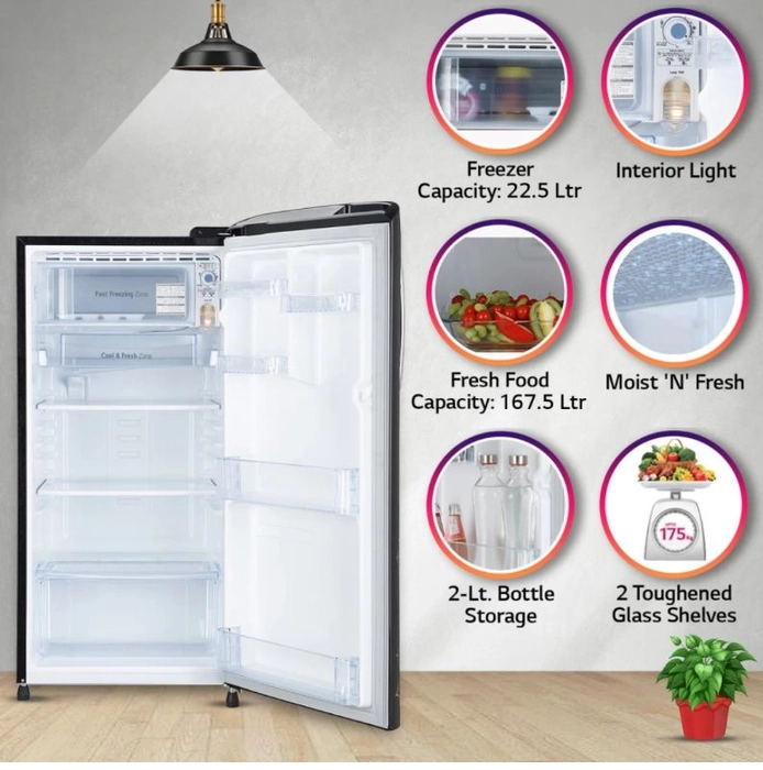 LG Single Door Refrigerator (190L)3 Star