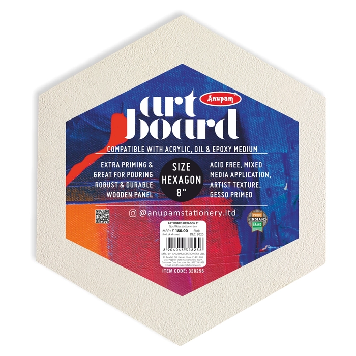 ANUPAM Canvas Boards for Painting 8x10 Pack of 4